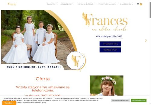 Frances suknie komunijne, stroje komunijne Warszawa Frances suknie komunijne, stroje komunijne Warszawa