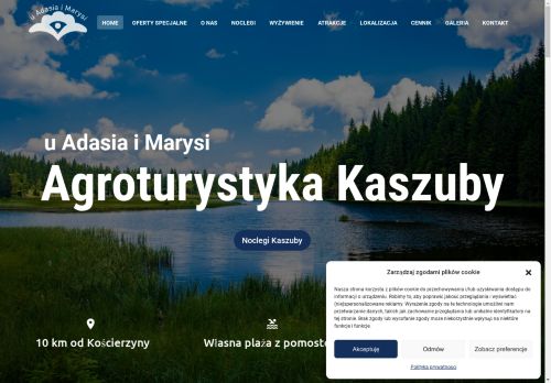 Domki, agroturystyka na kaszubach nad jeziorem