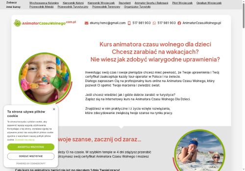 Kursy dla animatorów czasu wolnego ONLNE! Niepodważalne kwalifikacje!