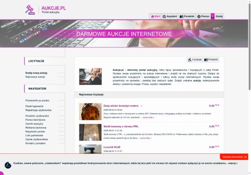 Licytacje internetowe na portalu aukcyjnym