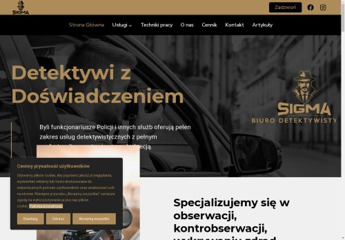 Biuro Detektywistyczne Sigma, Profesjonalne Usługi Detektywistyczne