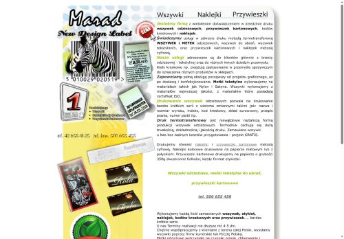 Wszywki Tekstylne, Przywieszki Kartonowe