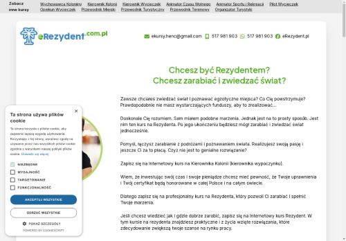 Zostan Rezydentem Wycieczek. Kurs w pelni ONLINE!