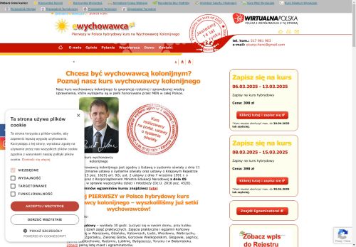 Kursy ONLINE na wychowawców kolonijnych.