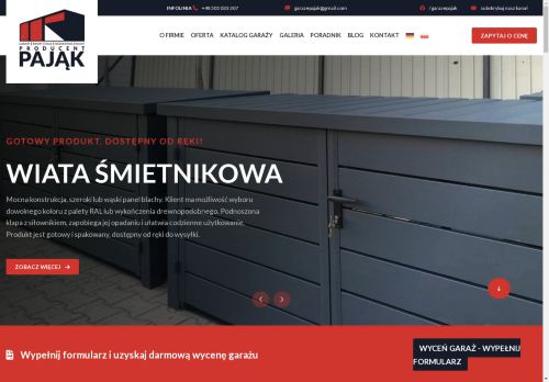 Garaże PAJĄK produkcja garaży blaszanych