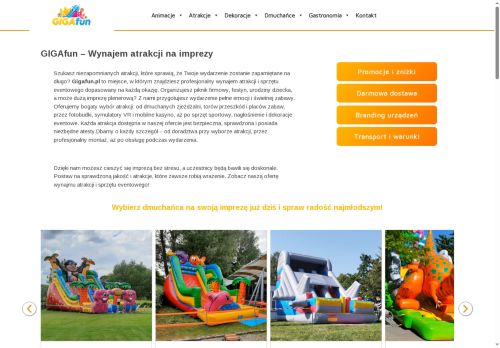 Gigafun wypozyczalnia sprzętu eventowego