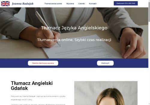 Joanna Radajak Tłumacz Języka Angielskiego