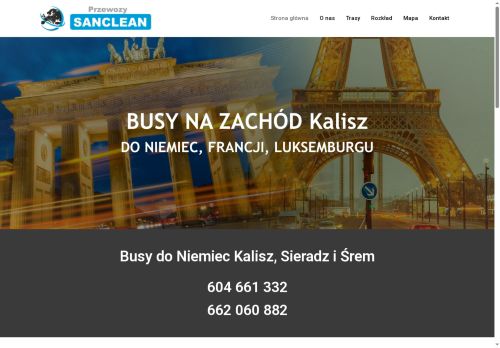 Sanclean przewozy. Busy do Niemiec Kalisz.