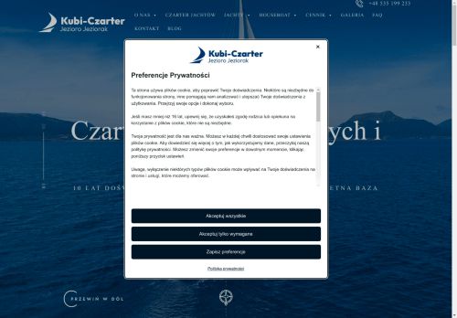 Kubi czarter wynajem jachtów Iława