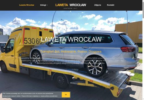 Laweta w drodze. Laweta Wrocław.
