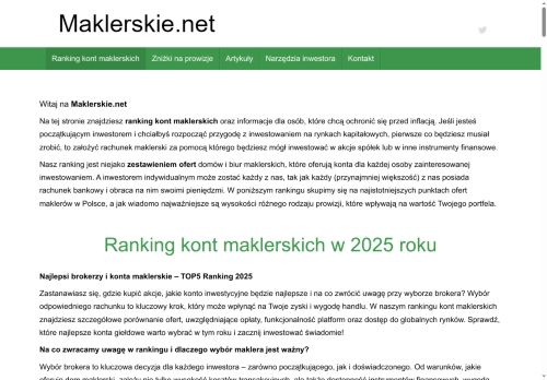 Ranking kont maklerskich w Polsce