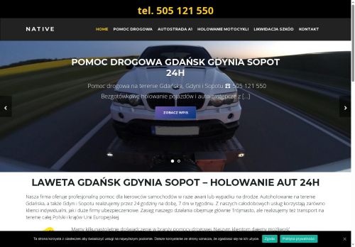 Pomoc drogowa 24h Laweta NATIVE