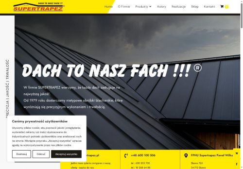 Firma SUPERTRAPEZ pokrycia dachowe i elewacje
